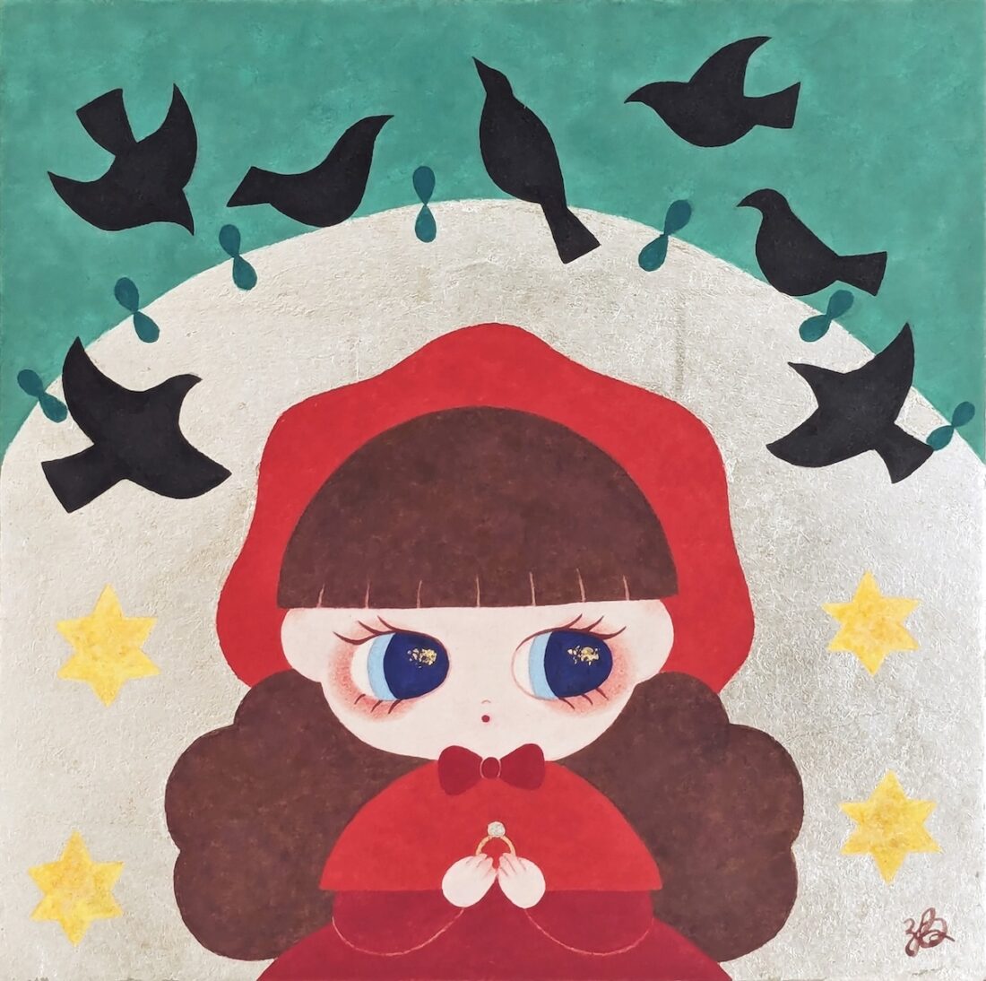 七羽のカラス